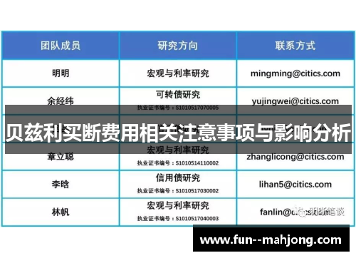 贝兹利买断费用相关注意事项与影响分析